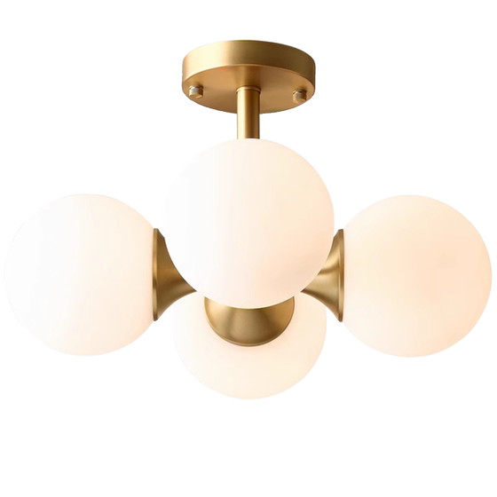 All-Copper Master Bedroom Lamp, Magic Bean Molecule Nordic Ceiling Lamp, Modern Room Cream Style Lighting, Zhongshan Factory Direct Sales