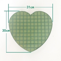 Medium grid heart shaped car head flower mud with mud peach heart wedding car suction cup wedding car decoration flower mud