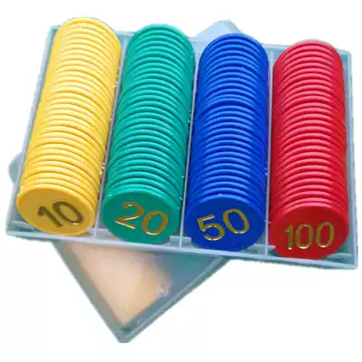 2019 set 160 pieces double-sided bronzing digital Mahjong poker game tokens plastic blank chip coins