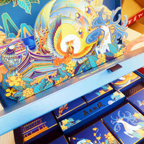 Chinese Mid-Autumn Festival Courtesy Mooncake Gift Box Clothing Wide Style Five Rinds Red Bean Paste Cakes Soft Traditional High-end Pastries