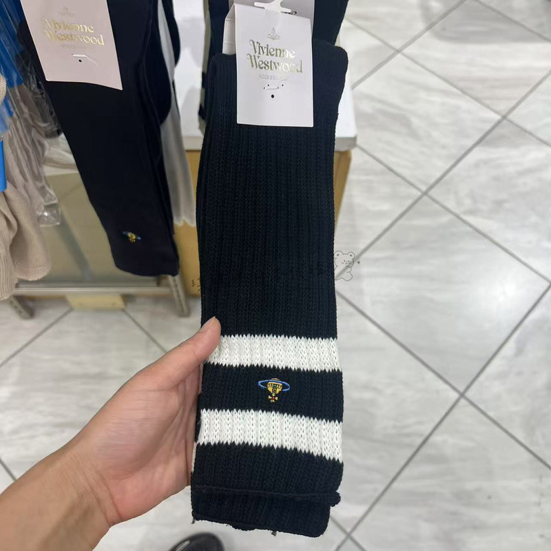 Discount Vivi Wetsood Little Saturn Mid-Calf Socks ~ Empress Dowager Wide Stripe/Fine Stripe Japanese Department Store Authentic Product