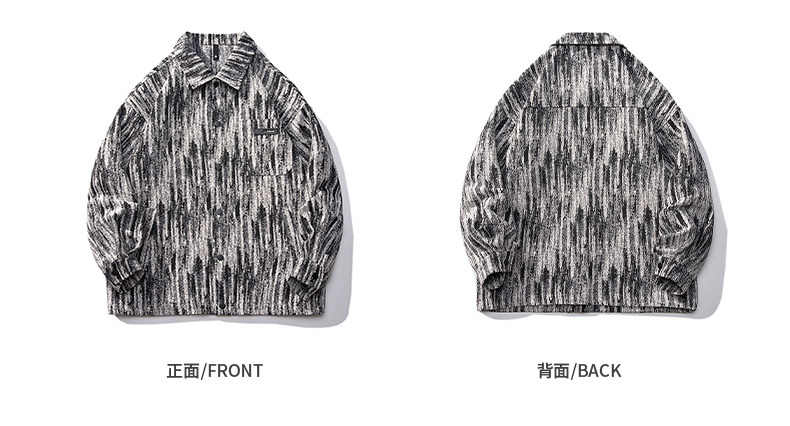 Джинсовая рубашка 牛仔衬衫男春秋季2025新款小香风上衣服潮牌青少年高级感夹克外套