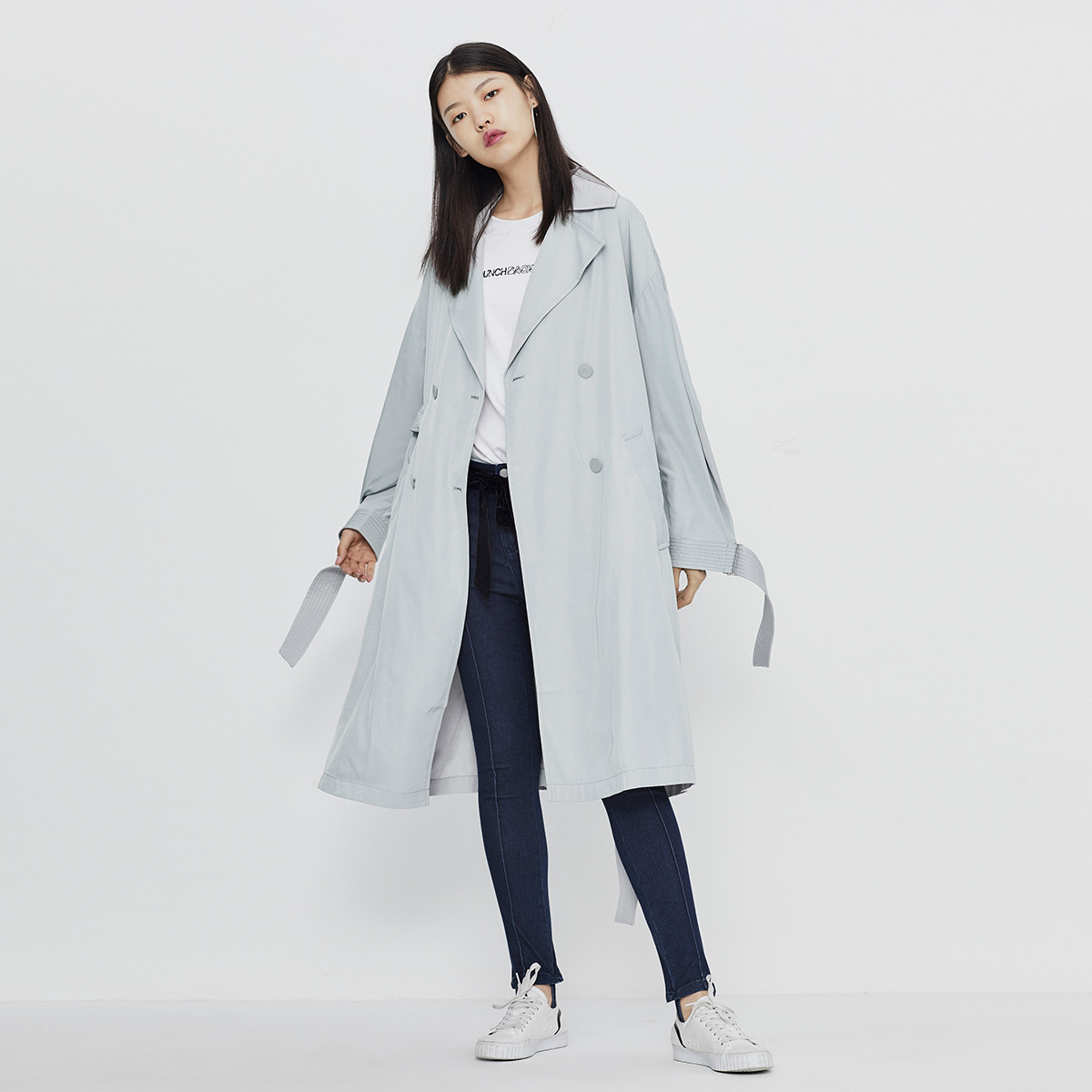 Trench pour femme PEACEBIRD    en Polyester - Ref 3226194 Image 3