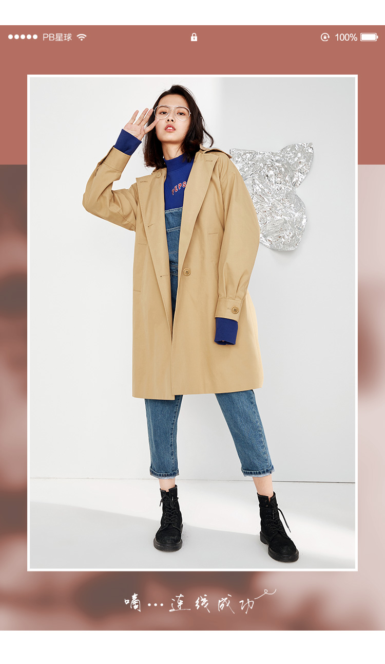 Trench pour femme PEACEBIRD    en Coton - Ref 3228268 Image 7