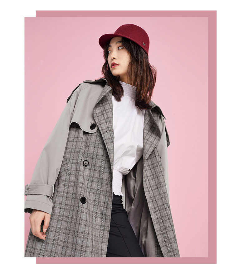 Trench pour femme PEACEBIRD    en Polyester - Ref 3226348 Image 19