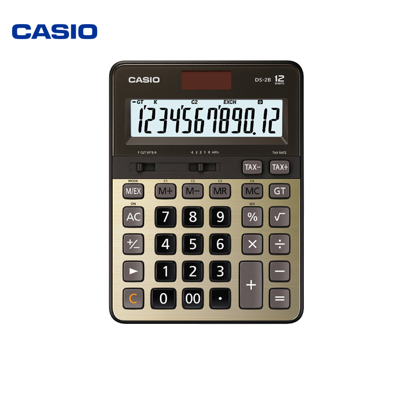 Original Dress casioCASIODS-2B Large Office Use Calculator Fashion Business Type Finance Office Accounting Special Big Buttons Big Screen Large Screen Solar Multifunction Electronic Computer Women