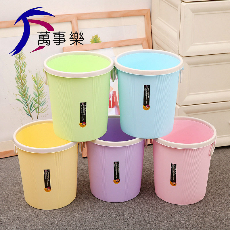 Trash cans trash cans Large number round with press circle trash cans Plastic kitchen toilet Home