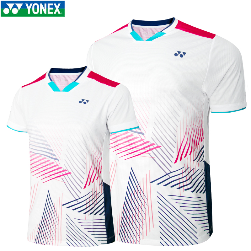 New YONEX YONEX Badminton Clothes for men and women with 110391 BCR Short Sky Dry Dry Sportwear Cultural Shirt