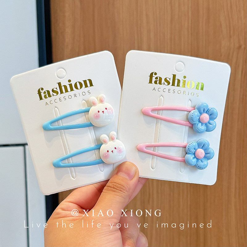 Kids Barrettes Cute Cartoon Hair Pin Baby Hair Accessories Rabbit Strawberry BB Clip Girl Side Clip Bang Clip New Arrival — 13