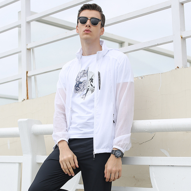 Outdoor sport sunscreen fishing clothing for men's spring and summer new ultra-thin breathable sunscreen for women light and thin speed dry clothing