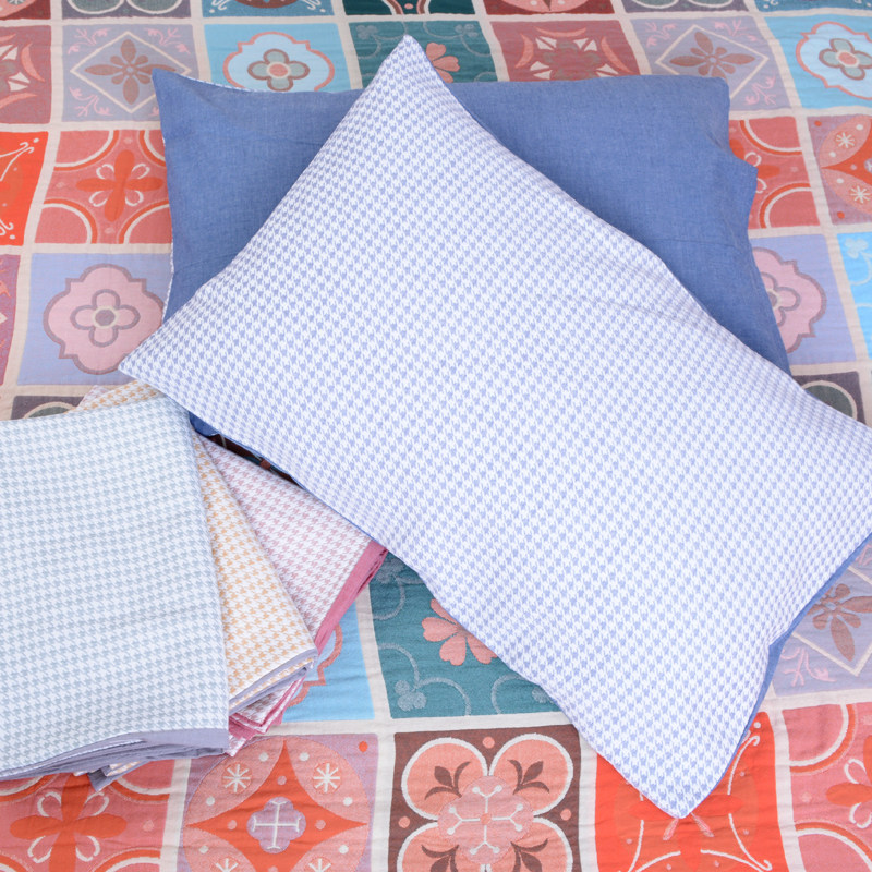 Pure cotton 4-layer pillow towels pair of thousands of birdies thickened pillowcase convenient for changing wash pillowcase pair of 2 pieces