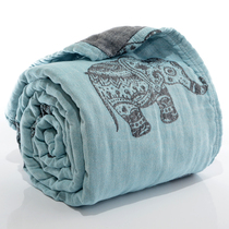 Cotton four-layer gauze towel quilt Phuket Elephant sofa towel Plus single double air conditioning quilt multi-function blanket sheets