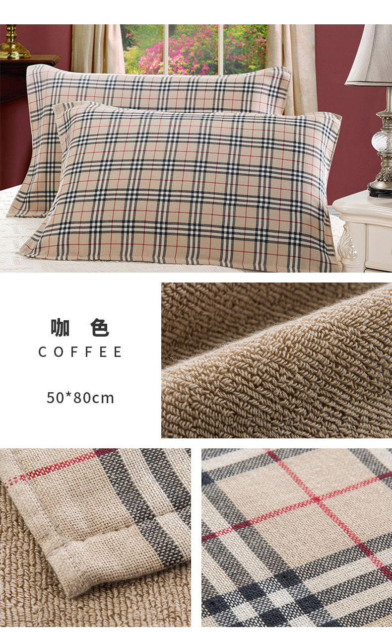 100% cotton khăn một cặp lưới nghĩa vận chuyển khăn lớn bông gạc Chen đầu gối thấm nước mềm - Khăn gối áo gối
