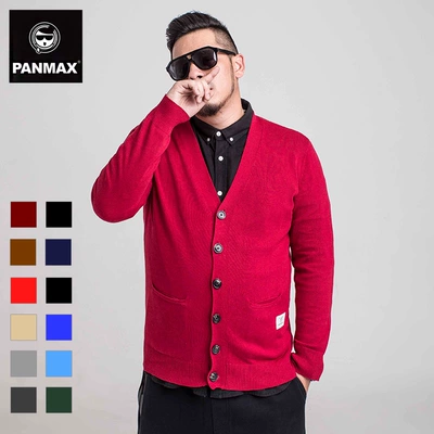 PANMAX tide thương hiệu lớn kích thước của nam giới quần thủy triều áo len giản dị cộng với phân bón để tăng kích thước lớn của nam giới cardigan áo len áo len nam hàng hiệu	 Hàng dệt kim