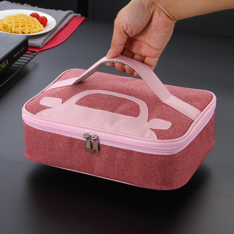 Lunch box insulation bag thickened meal bib tote bag aluminum foil office worker with rice lunch bag lunch primary school student meal bag