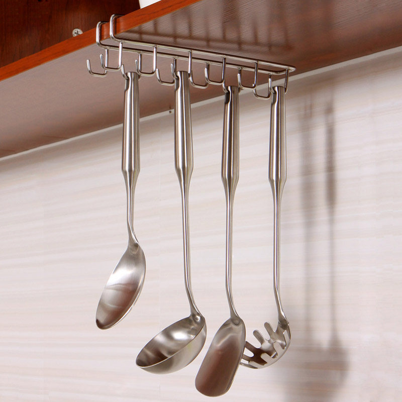 Stainless steel kitchen nail-free hook hook under the hook cabinet under the hanging cabinet