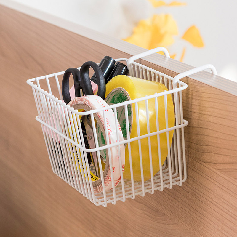 Iron Art Small Basket Hook Storage Blue Subbed Object Basket Dorm Room Mini frame Hanging Office Containing Basket