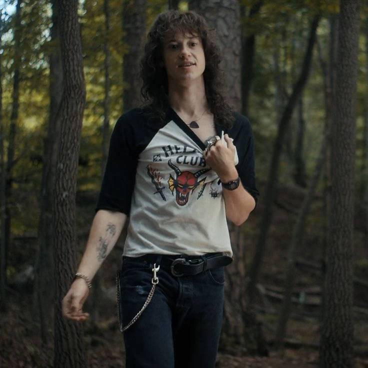 Stranger Things Merchandise Printed Long-Sleeve T-Shirt Hellfire Club Unisex Cosplay Base Shirt Clothing for Men