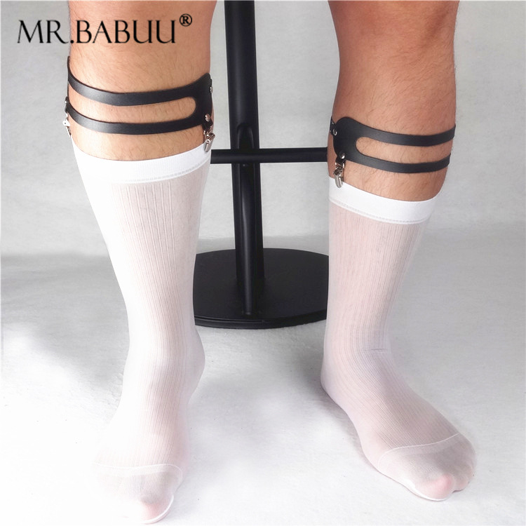 Pendant Socks With Fixed Clip Menatplay Positive Dress Control Leather Uniforms Seductive White Collar Western Clothing Lining Jacket Anti - - Taobao