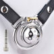 Stainless Steel Pot Lid-Shaped Male Chastity Lock, Smooth Surface, Can Be Equipped with a Catheter, Abstinence Lock, Wearable When Going Out