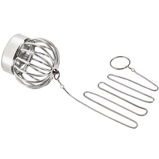 Metal Scrotum Cage Pendant, Testicle Restraint, Weight-Bearing Stretching, Hanging Testicle Exercise Ring, Sm Training, Erotic