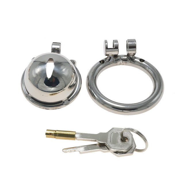 Stainless Steel Pot Lid Chastity Lock Can Be Equipped with Urinary Catheter to Wear When Going Out to Prevent Rail Out, Master Training Bdsm Metal Bird Cage