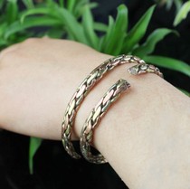 Three-color bronze bracelet opening with concealed ornament bracelet National wind single ring One