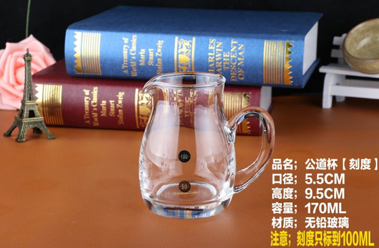 Ликер Cup 健力加厚水晶白酒酒具玻璃分酒器小茶海家用小白酒杯饭店用一口杯 Powerlifting