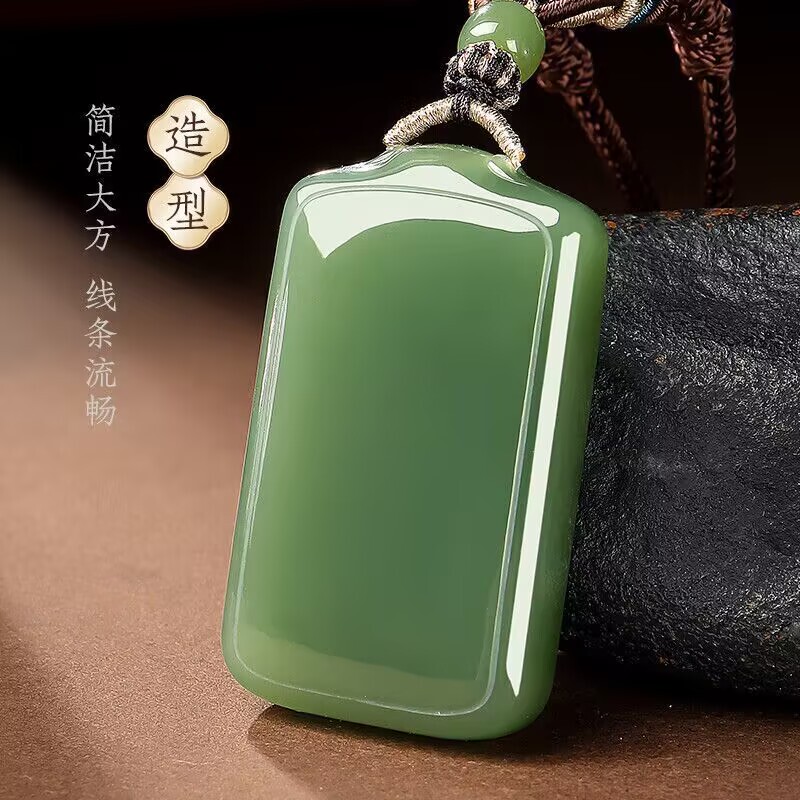 Peace Pendant Necklace in Light Green for Men and Women, Green Pendant Sweater Chain, Versatile and Fashionable