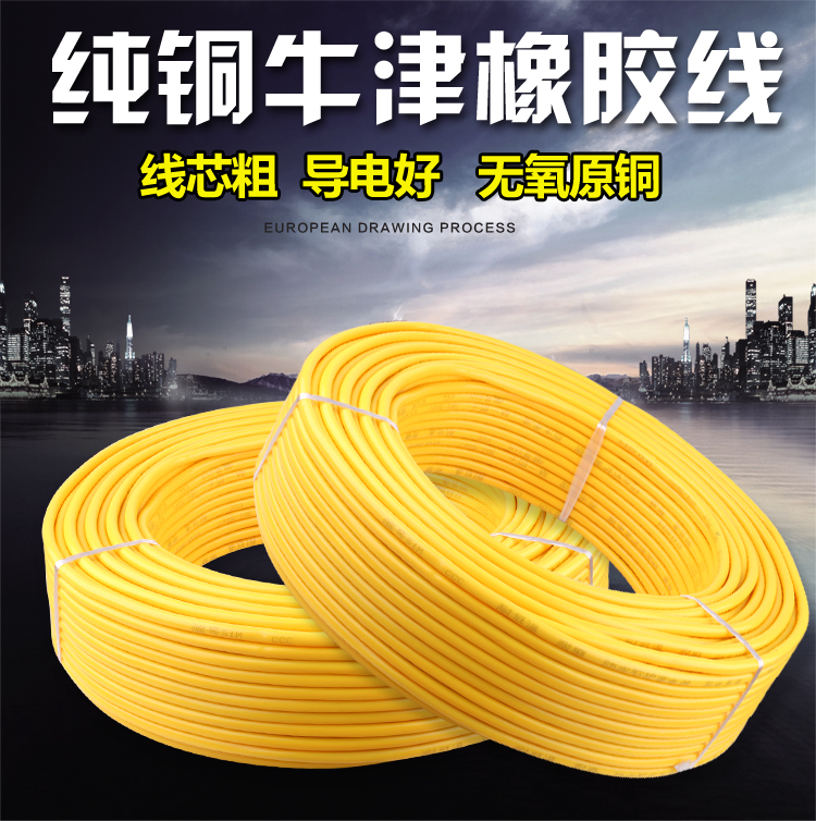 National standard wire soft wire cable 2 core outdoor pure copper core power cord antifreeze cold resistant sheath wire beef tendon wire