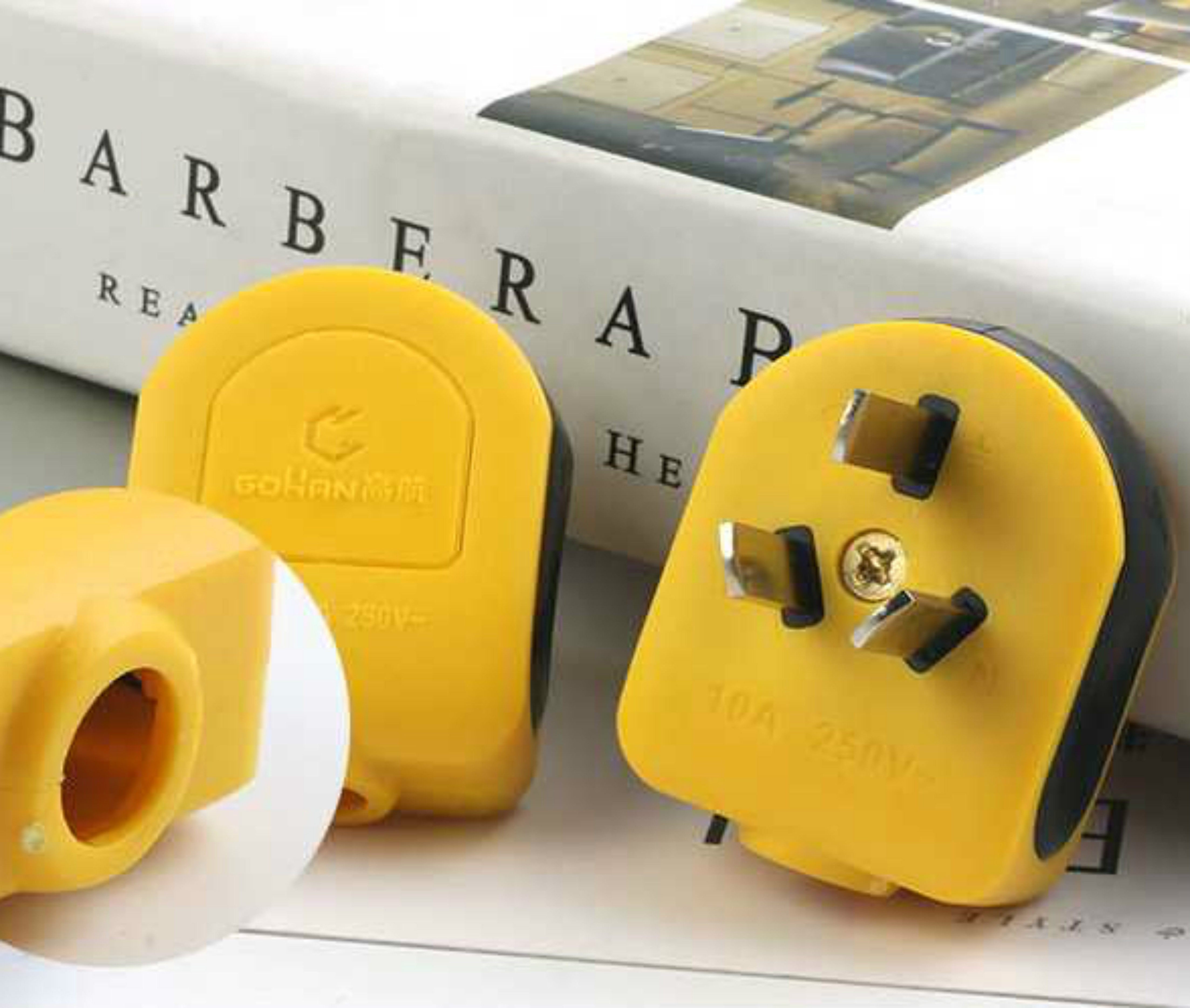 Three-plug pure copper air-conditioning three-plug project high-power 16a three-pin wiring plug