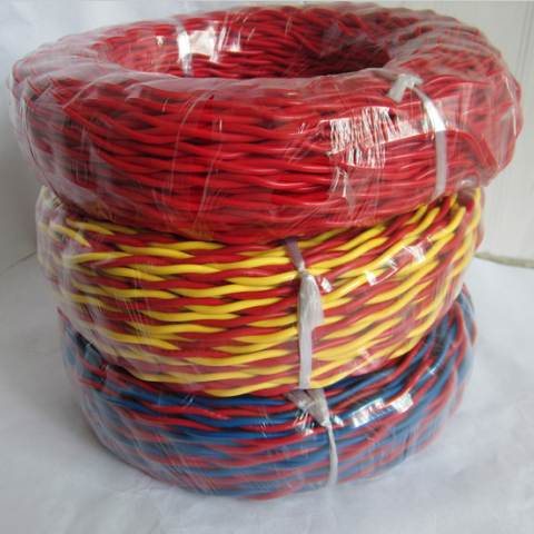 Pure copper core headline twisted pair RVS flower line 2*0 5 0 75 1 1 5 square household wire and power cord