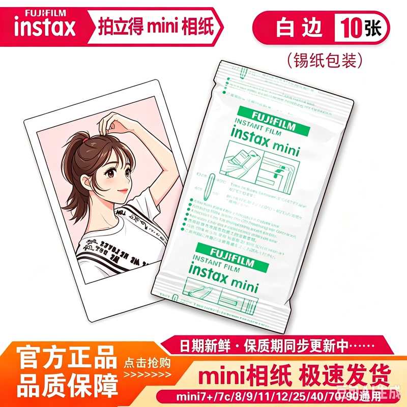 Fuji Instax Mini 7/8/9/25/11/12/40/90 Universal 3inch Photo Paper Does Not Include Imaging