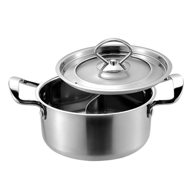 Single commercial induction cookware mandarin duck personal self-help small hot pot clear soup pot two-taste hot pot 16cm18cm