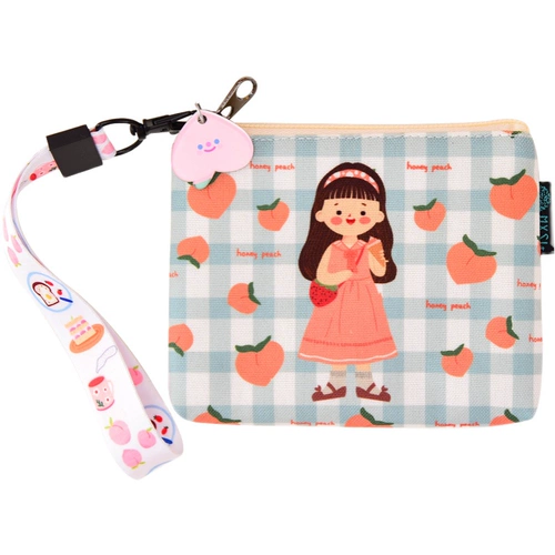 Оригинальная милая ткань, универсальный кошелек, сумка через плечо, монеты, барсетка, маленький короткий бумажник, в корейском стиле