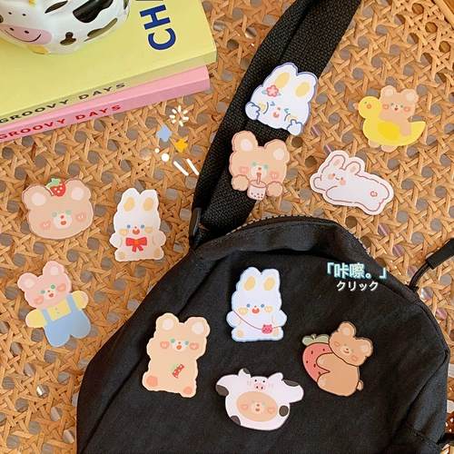 Мультяшная милая брошь, акриловый значок, булавка, сумка, упаковка, японские и корейские, с медвежатами