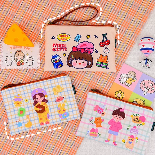 Сумка через плечо, мультяшная ткань, длинный бумажник, свежая небольшая сумка для школьников, коллекция 2022, японские и корейские, широкий экран