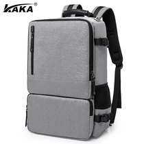  KAKA KAKA mens pure black gray Oxford backpack Outdoor fitness travel student book large capacity bag