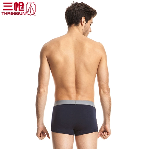 3 куска из трех ружья плоские брюки, мужская Xia Shu, упругой хлопок мужской плоские брюки, мужское нижнее белье, дышащие шорты 50601