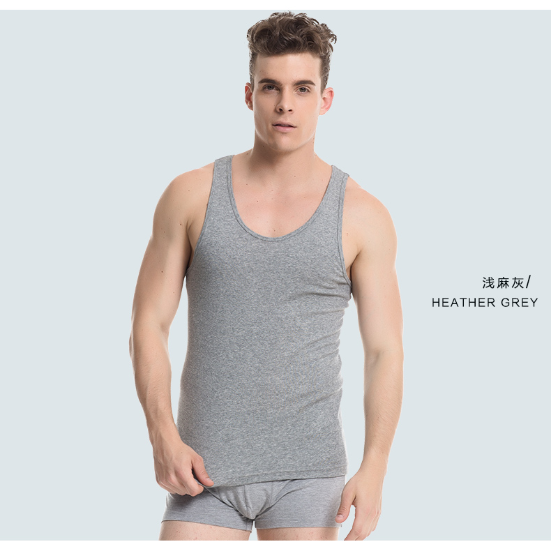 Tổng cộng có 4 áo ba dây nam cotton mùa hè co giãn nam cotton thể thao thanh niên mặc 30603 áo ba lỗ nam phom rộng