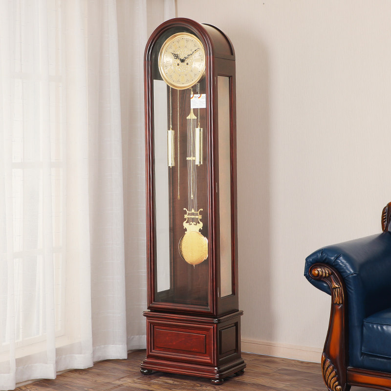 Solid wood machinery landing bell Home Dome Brief Large Pendulum Clock Villa Hemler Standing Bell Creative Music Newsclock-Taobao