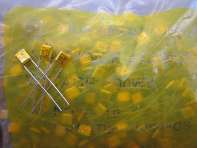 Original Panasonic polyethylene propylene film capacitor 0 0047uf100v 4n7 100v 472 2A p=5mm