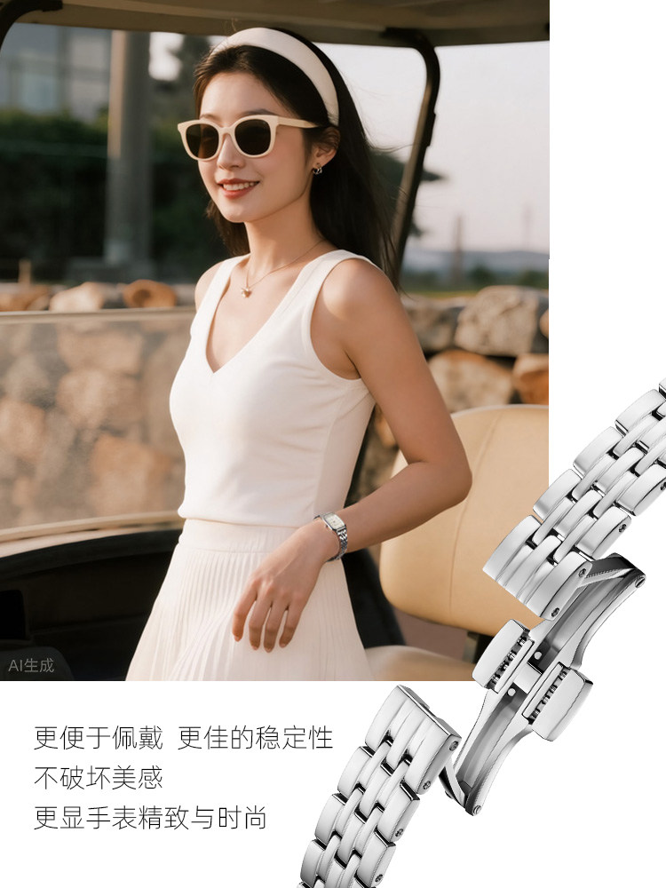 Tianwang Watch Mother-Of-Pearl Small Square Watch Niche Light Luxury Quartz High-Value Women's Watch Silver 31542 New Year Gift