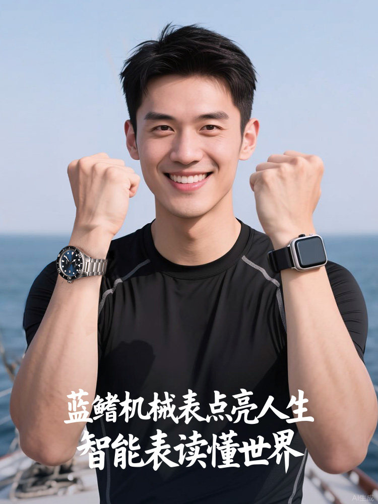 Unlimited Potential Tianwang Watch Blue Fin 201251 Swimming and Diving Sports Men's Automatic Mechanical Watch Boys' Gift