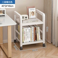 [Два слоя] Белая глубина 24 ширина 40 см-+колесо