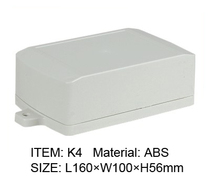 ABS plastic with ear splash-proof waterproof power wiring box anti-UV housing 160 * 100 * 56mm