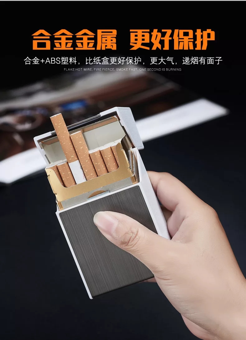 20 điếu thuốc lá bật lửa sạc nhẹ một xách tay với cá tính sáng tạo chống gió người đàn ông mảnh mai để gửi bạn trai - Bật lửa bật lửa jobonbật lửa sạc điện