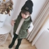 2018 trẻ em Hàn Quốc mới xuống áo vest bé trai và bé gái đứng cổ áo cotton mùa thu và mùa đông dày trẻ em mặc