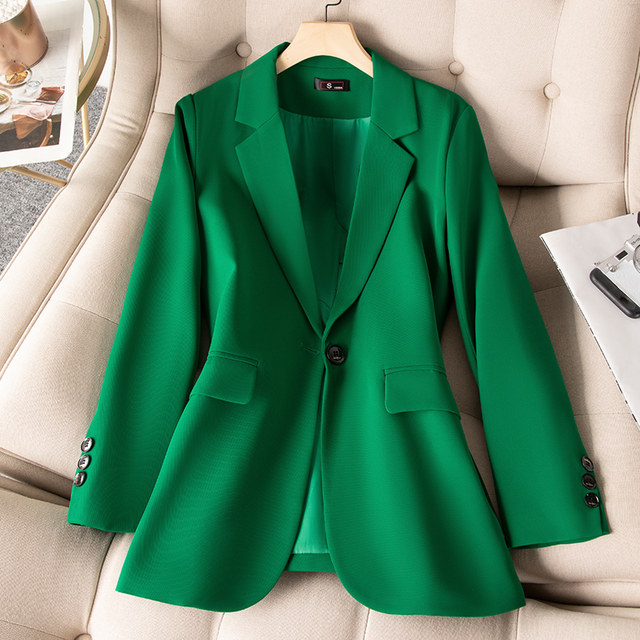 Coffee-colored suit jacket female 2022 new autumn temperament large size early autumn casual high-end fried street small suit autumn