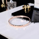 Europe, America and Russia Wide Version Tungsten Steel Bracelet Women's Non-fading Rose Gold Bracelet Fashion Bracelet Bracelet Accessories Trendy